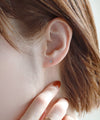 Flower stone mini earrings [K10]