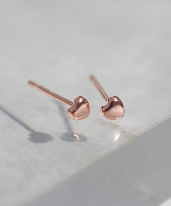 ミニハートピアス[K10]