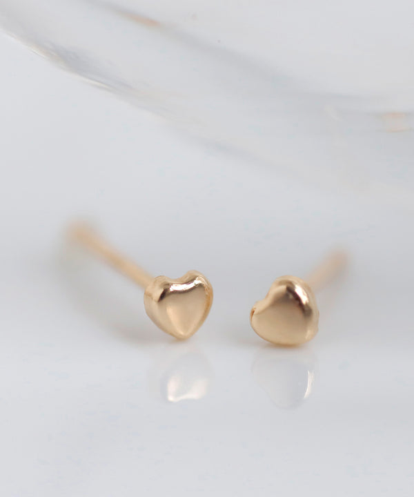 ミニハートピアス[K10]