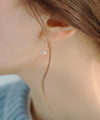 天然石フックピアス[K10]