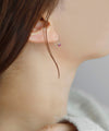 天然石フックピアス[K10]