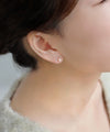 パール×ドロップラインピアス[K10]