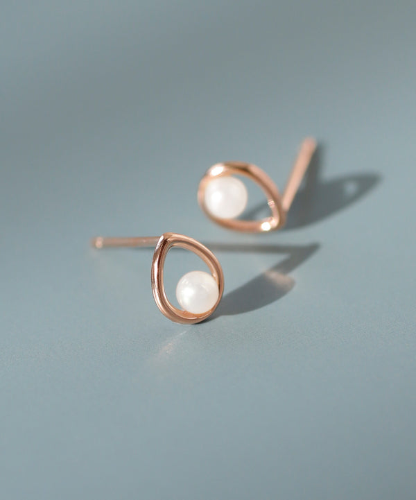パール×ドロップラインピアス[K10]