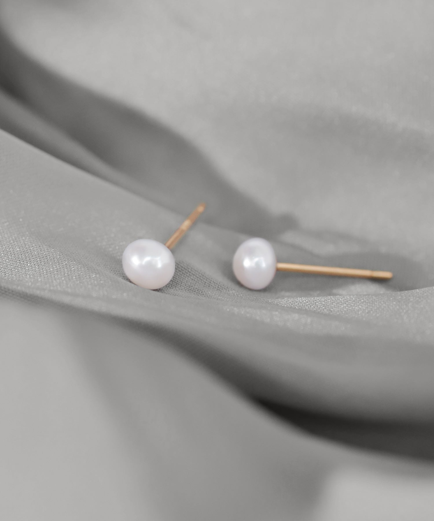 ANEMONE】淡水パールピアス[K10]｜アネモネ・シエナロゼ