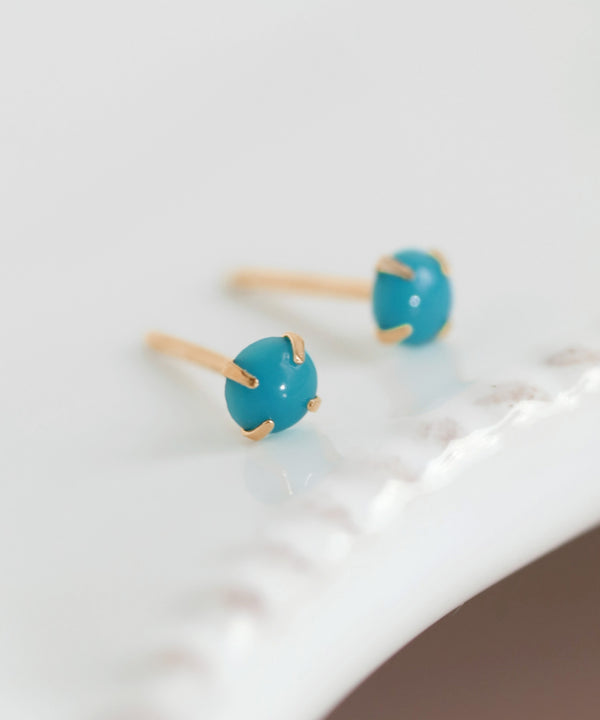 天然石ピアス[K10]