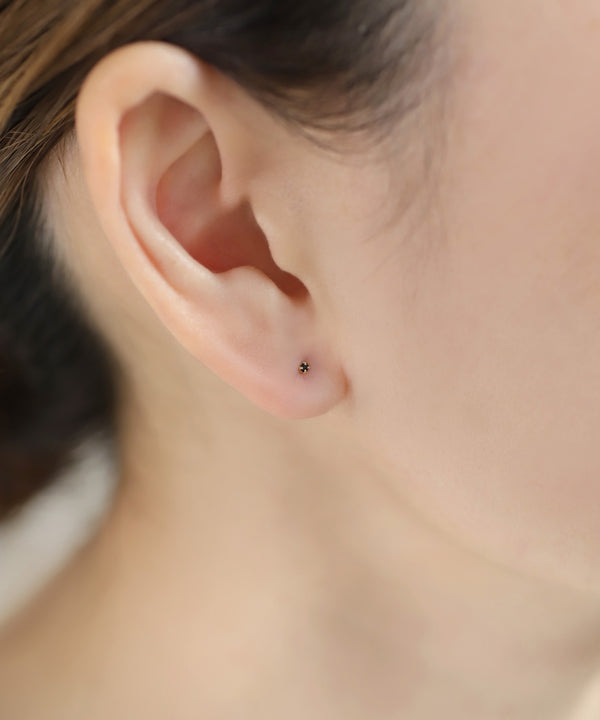 ブラックダイヤピアス[K10]