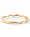 [Gift box included] Single diamond wave ring [K10]