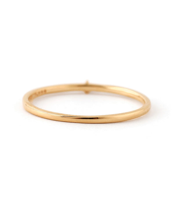 [Gift box included] Single diamond ring [K10]