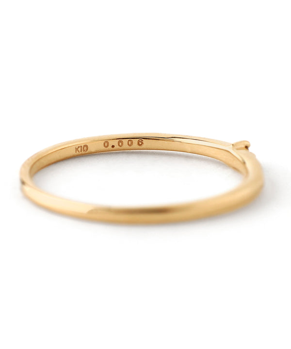 [Gift box included] Single diamond pinky ring [K10]