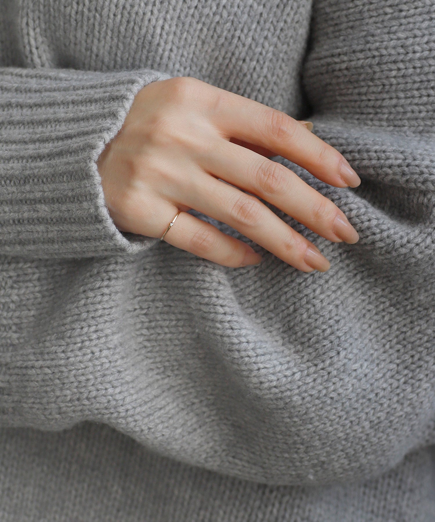 指輪K10,K8  １つずつ ANEMONE】【ギフトボックス付】一粒ダイヤピンキーリング[K10]｜SANPO