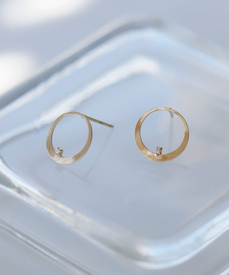 サークルビジューピアス[K10][Basic]
