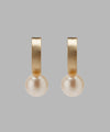 Freshwater pearl curl earrings [Basic] [K10]