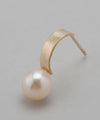 Freshwater pearl curl earrings [Basic] [K10]