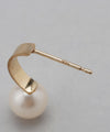 Freshwater pearl curl earrings [Basic] [K10]