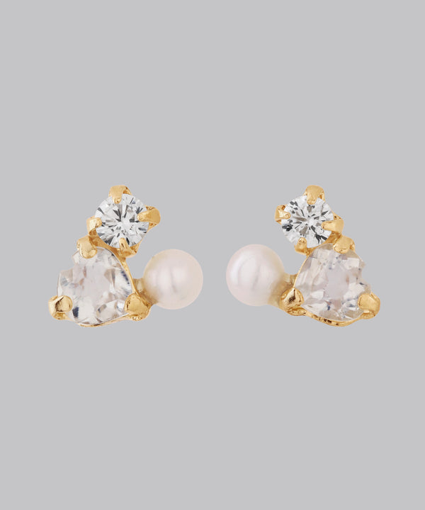 Natural stone earrings [K10][Basic]