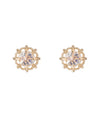 Single natural stone earrings [Basic] [K10]