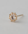 Single natural stone earrings [Basic] [K10]