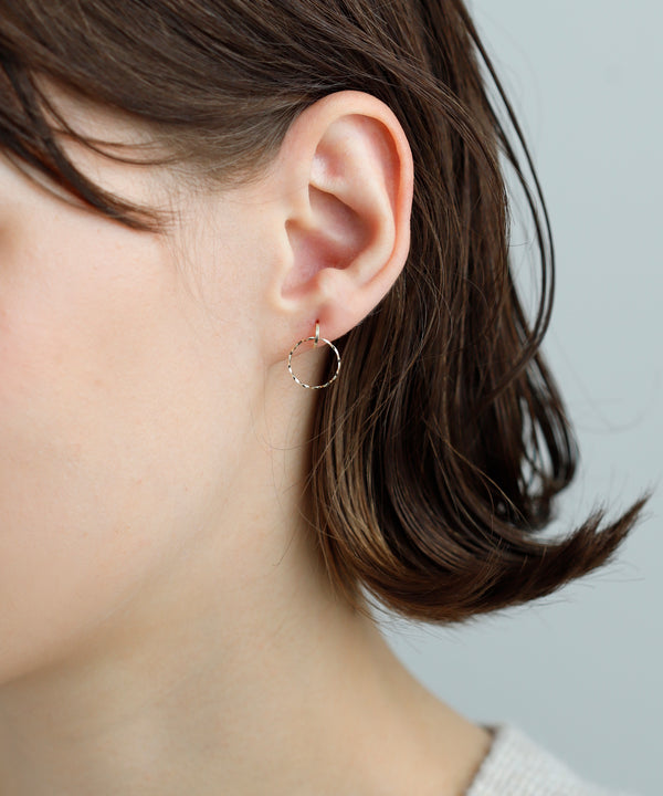 Twist Circle Earrings [Basic] [K10]