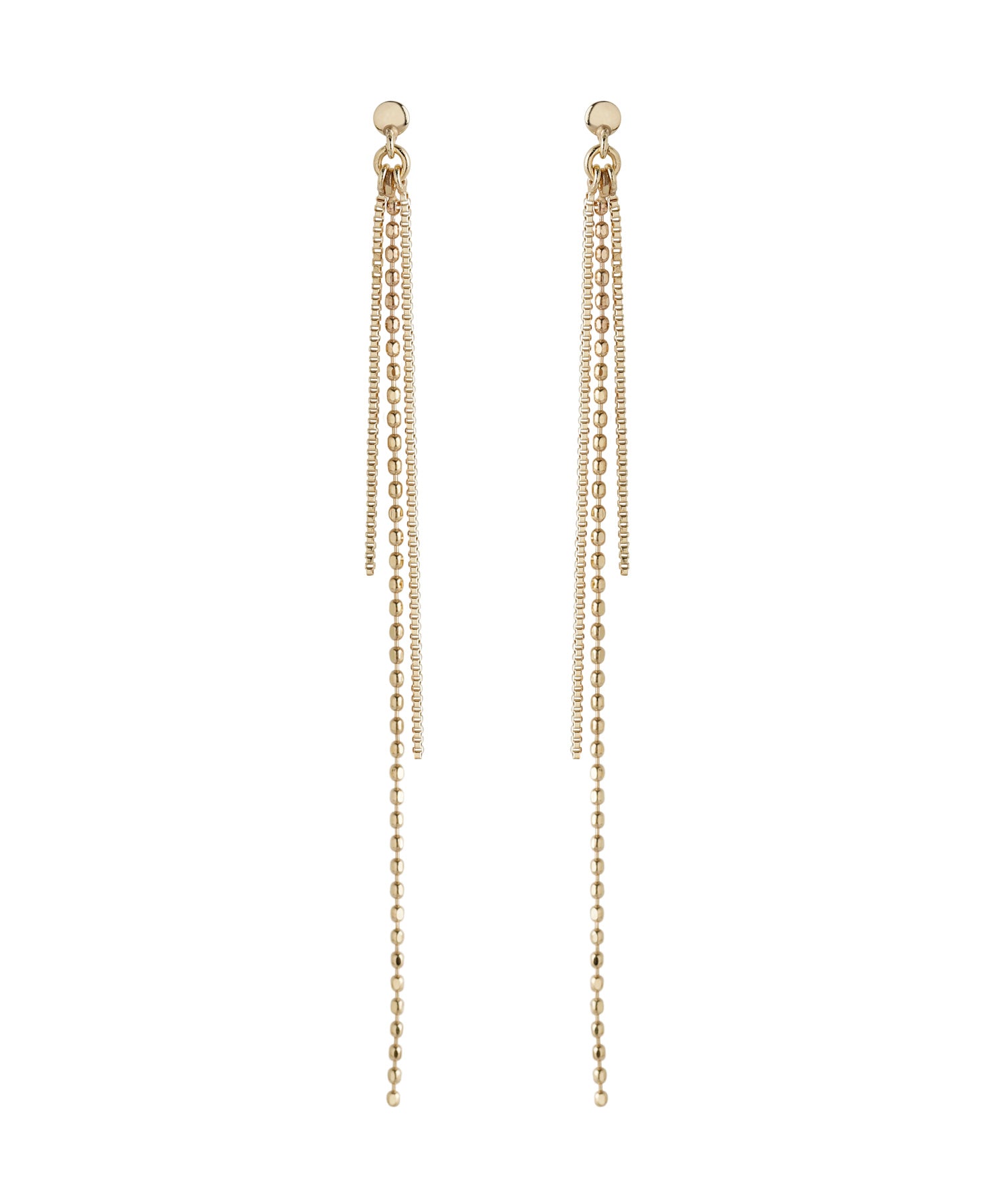 mimi33】チェーンフリンジピアス[Basic][K10]｜SANPO ONLINE(サンポー