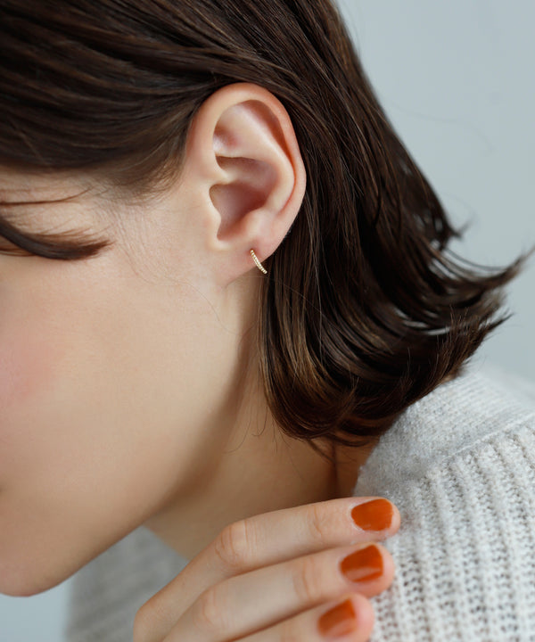 [SANPO ONLINE Exclusive] Milgrain Curl Earrings [Basic] [K10]