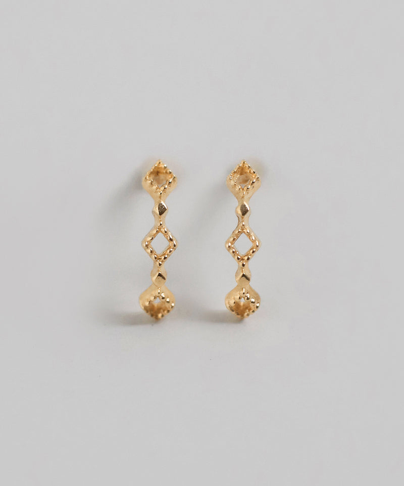 Lace line earrings [K10][Basic]