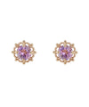 Single natural stone earrings [Basic] [K10]