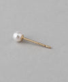 Single freshwater pearl earrings [K10][Basic]