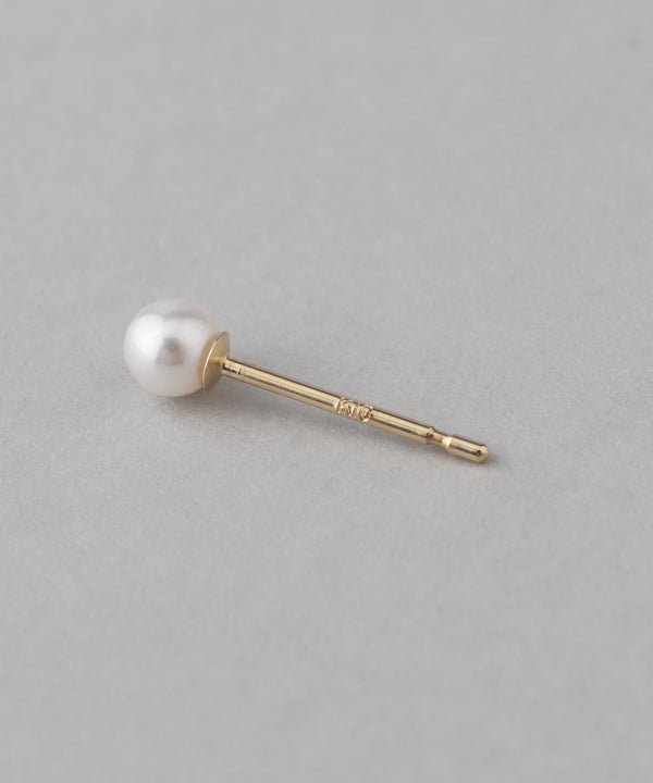 Single freshwater pearl earrings [K10][Basic]