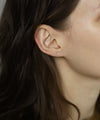 Single freshwater pearl earrings [K10][Basic]