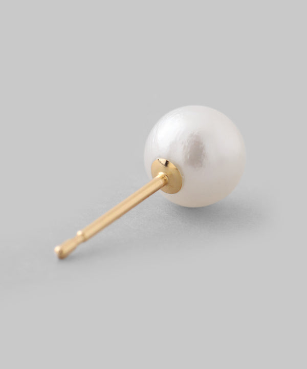 Freshwater pearl earrings [K10][Basic]