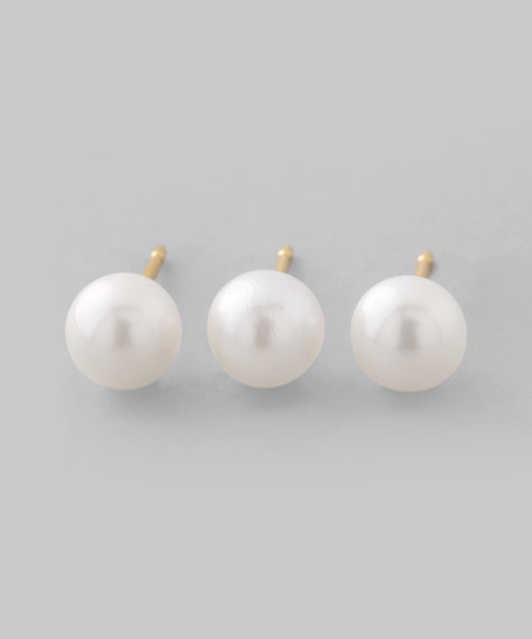 Freshwater pearl earrings [K10][Basic]