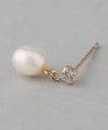 Freshwater pearl earrings [K10][Basic]