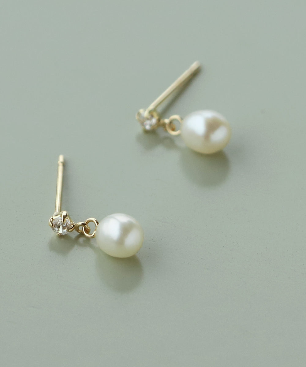 mimi33】淡水パールピアス[K10][Basic]｜SANPO ONLINE(サンポー