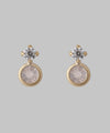 Circle stone earrings [K10][Basic]