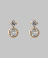 Circle stone earrings [K10][Basic]