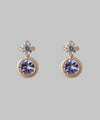 Circle stone earrings [K10][Basic]