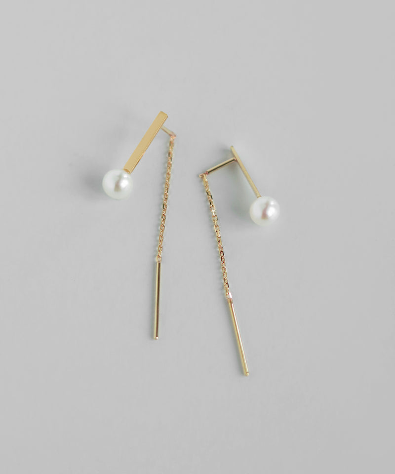 パールアメリカンピアス[K10][Basic]