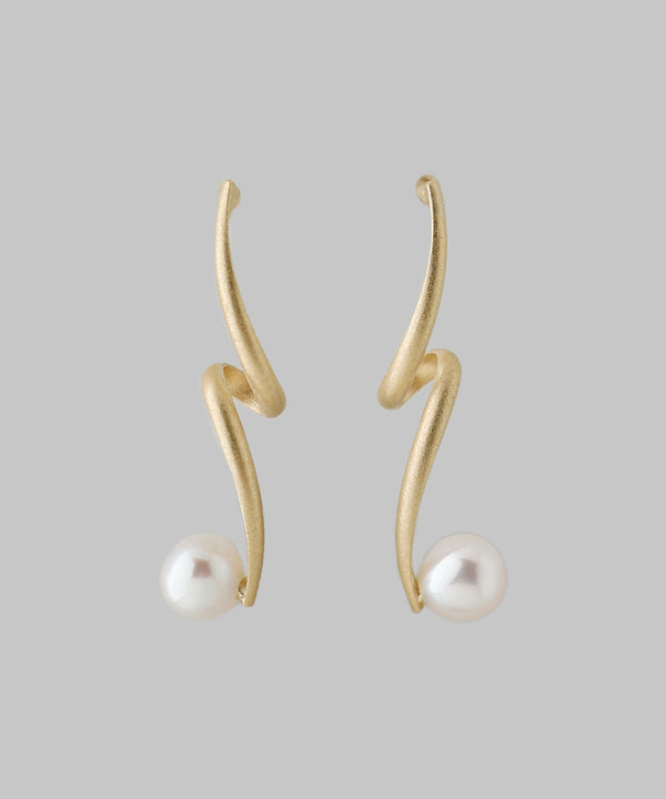 ツイストパールピアス[K10][Basic]