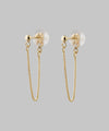Chain back catch earrings [K10][Basic]