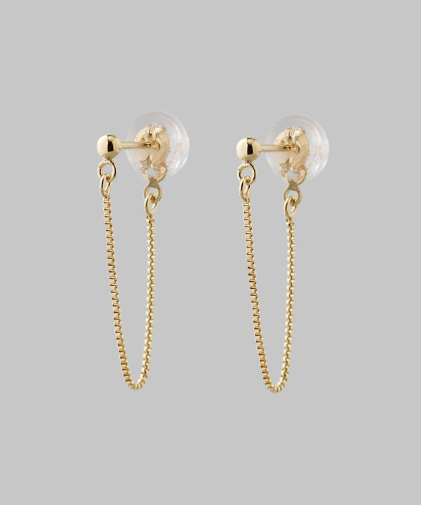 Chain back catch earrings [K10][Basic]
