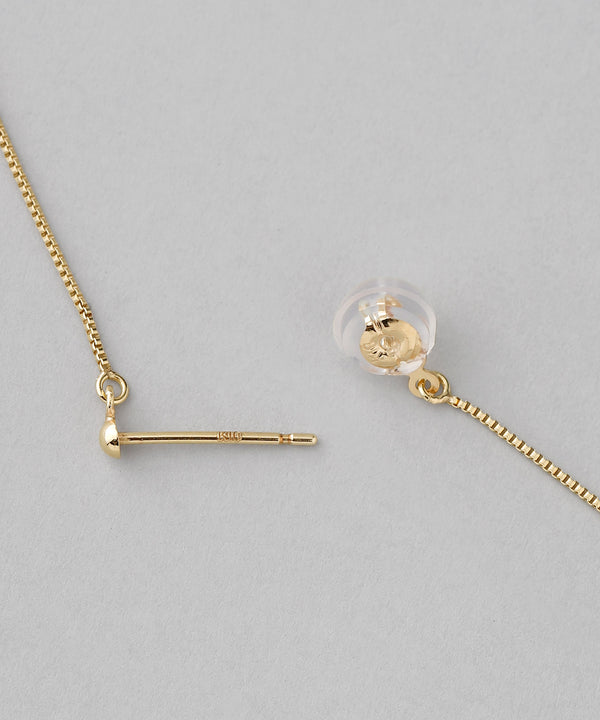 Chain back catch earrings [K10][Basic]
