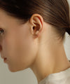Chain back catch earrings [K10][Basic]