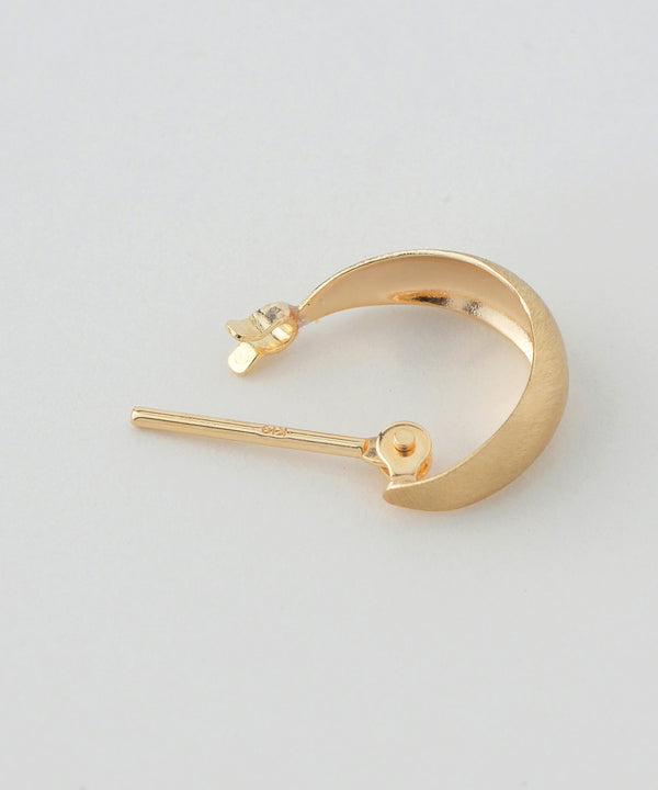 ワイドフープピアス[セミマット][K10][Basic]