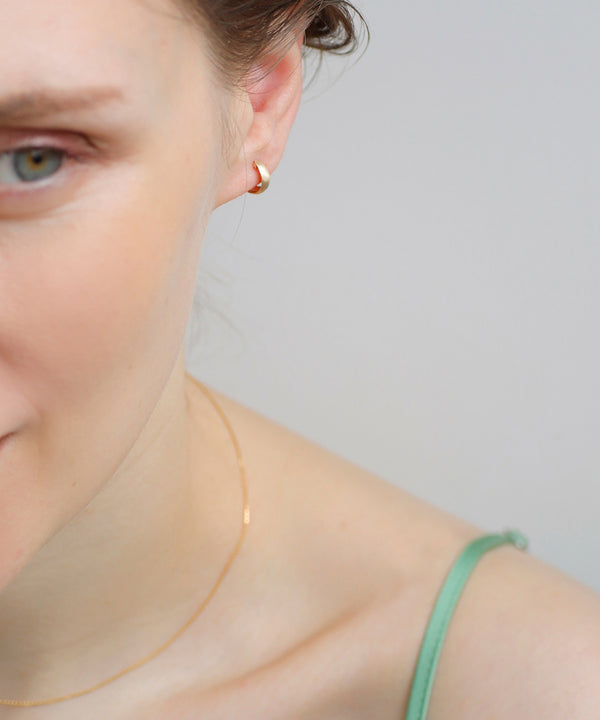 ワイドフープピアス[セミマット][K10][Basic]