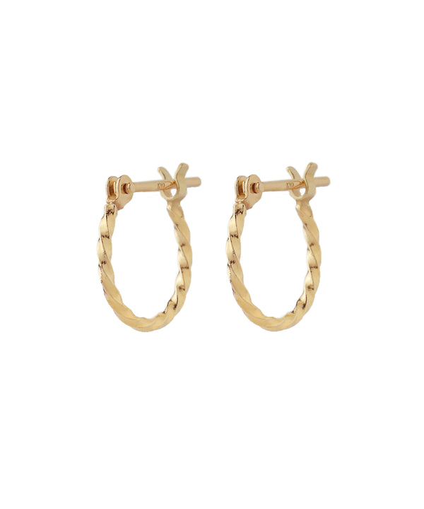 [SANPO ONLINE Exclusive] Twisted Hoop Earrings [K10][Basic]