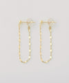 Eclair Chain Back Catch Earrings [K10][Basic]