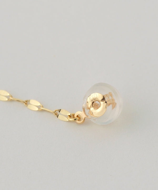 Eclair Chain Back Catch Earrings [K10][Basic]