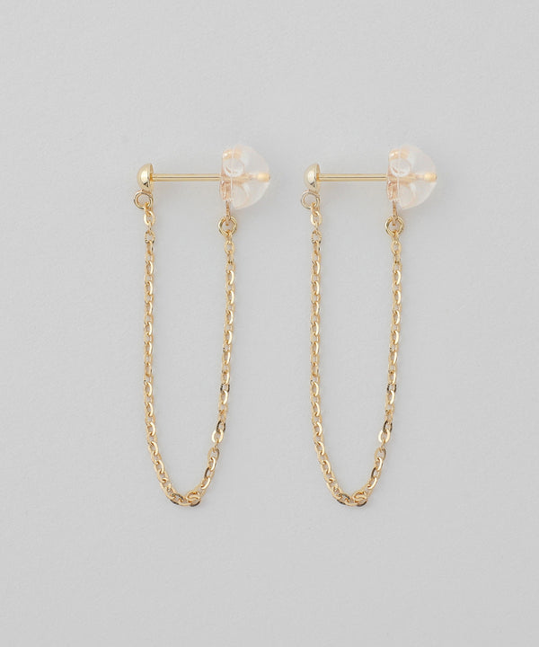 チェーンバックキャッチピアス[K10][Basic]