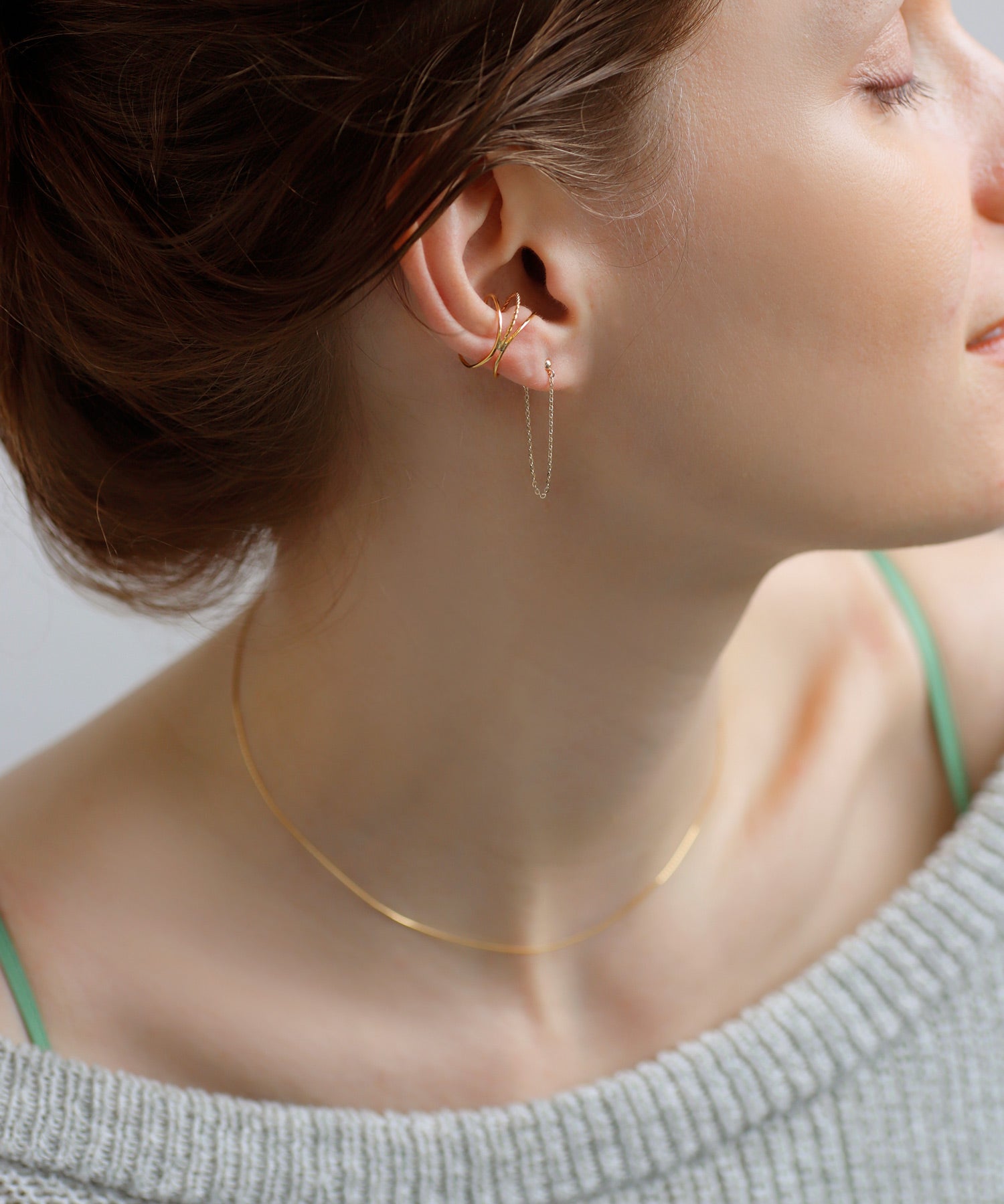 mimi33】チェーンバックキャッチピアス[K10][Basic]｜SANPO ONLINE