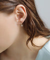 パール×ツイストラインピアス[K10][Basic]